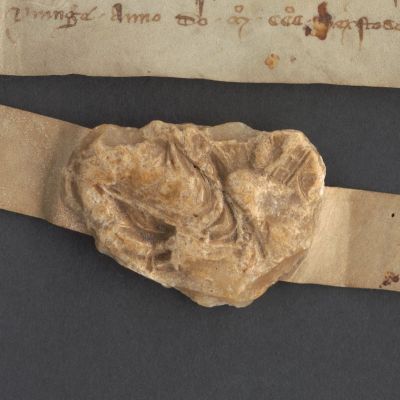 DET STULNA SIGILLET, Kung Birgers brev DF 275. Foto Riksarkivet.