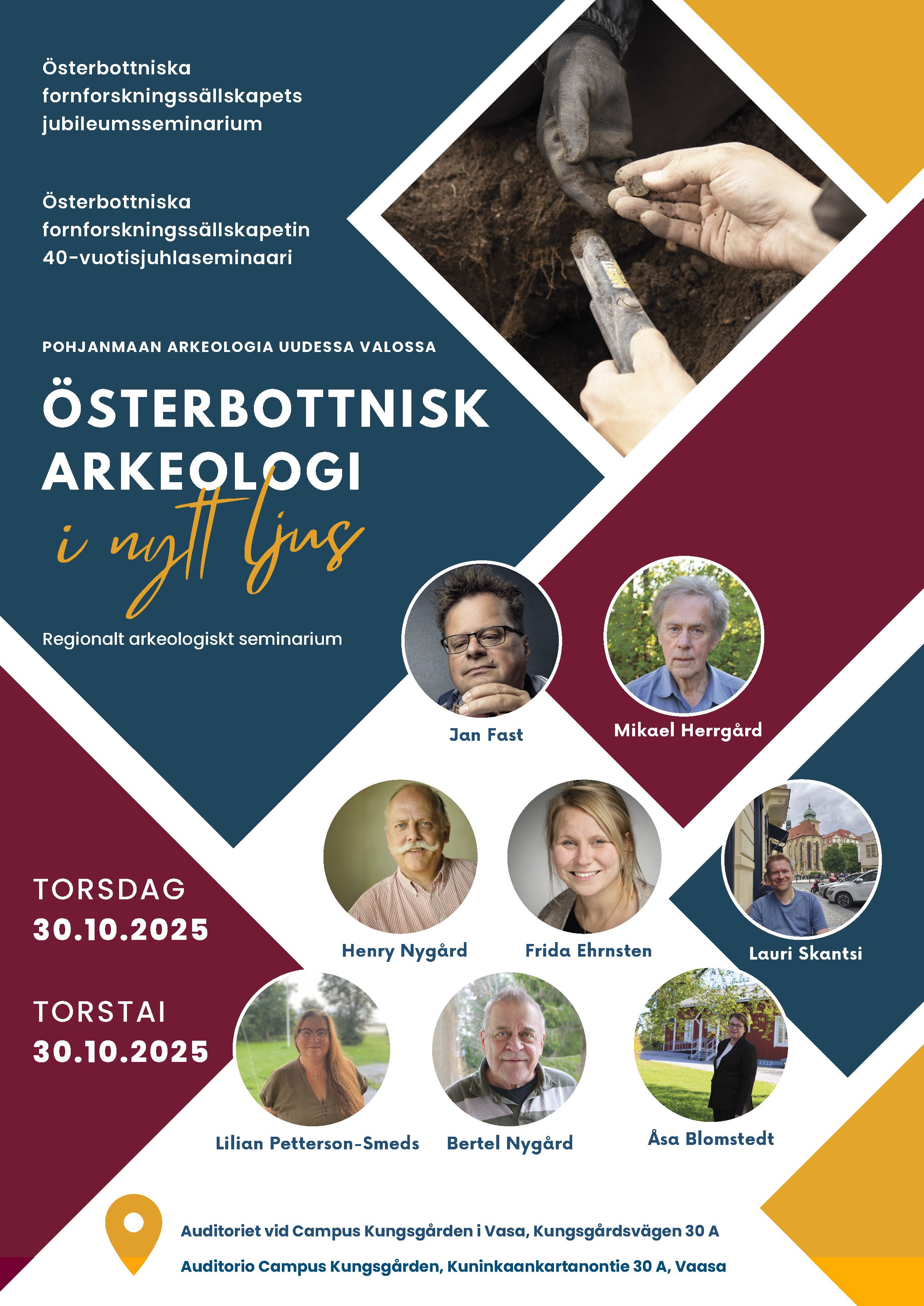 Program och anmälning till Österbottnisk arkeologi seminarium